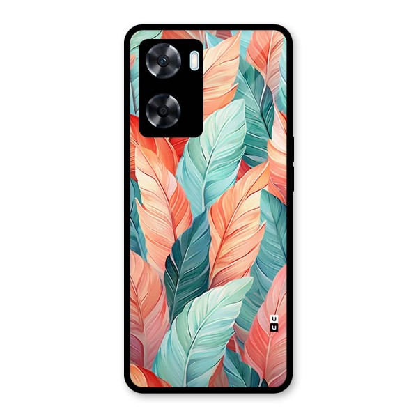 Amazing Colorful Leaves Glass Back Case for Oppo A77