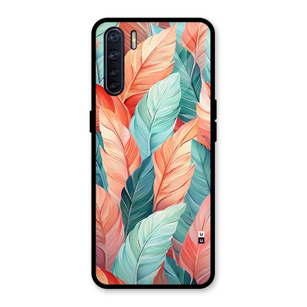 Amazing Colorful Leaves Glass Back Case for Oppo F15