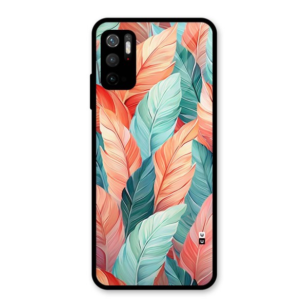 Amazing Colorful Leaves Glass Back Case for Poco M3 Pro 5G