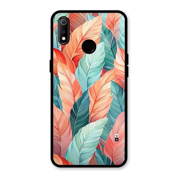 Amazing Colorful Leaves Glass Back Case for Realme 3