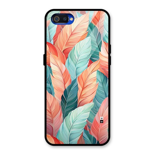 Amazing Colorful Leaves Glass Back Case for Realme C2