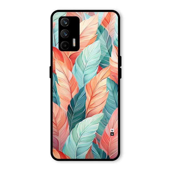 Amazing Colorful Leaves Glass Back Case for Realme X7 Max