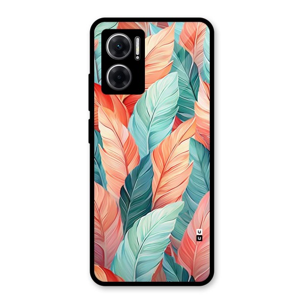 Amazing Colorful Leaves Glass Back Case for Redmi 11 Prime 5G