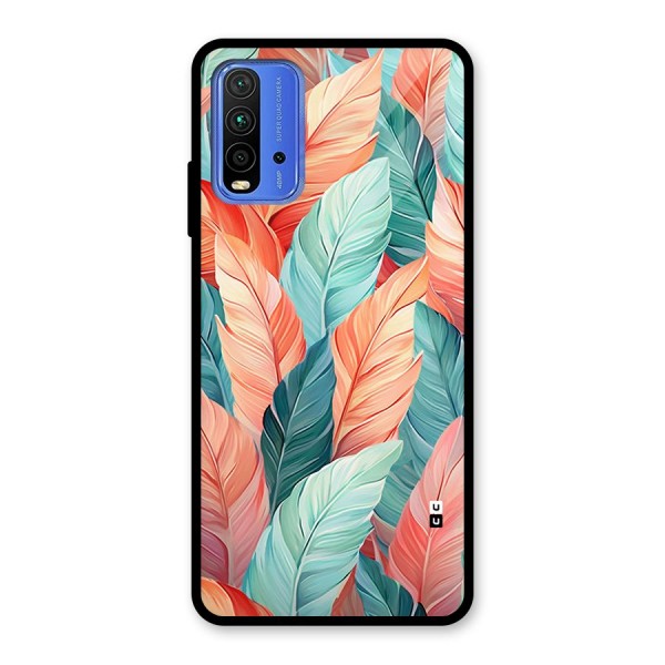 Amazing Colorful Leaves Glass Back Case for Redmi 9 Power