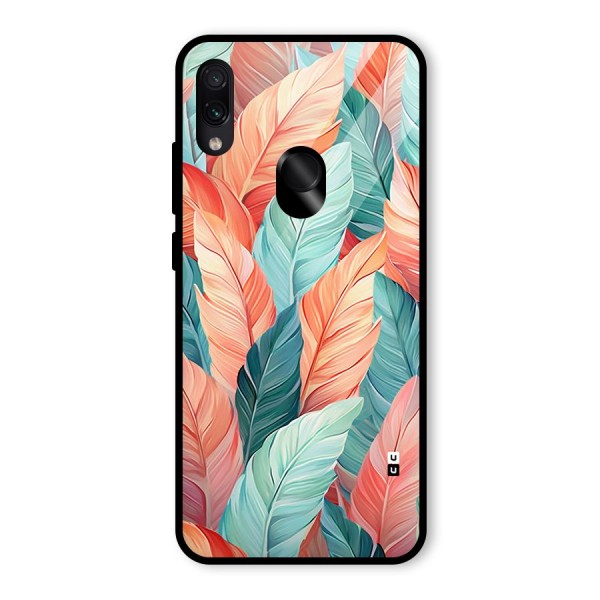 Amazing Colorful Leaves Glass Back Case for Redmi Note 7S
