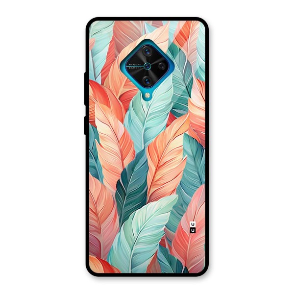 Amazing Colorful Leaves Glass Back Case for Vivo S1 Pro