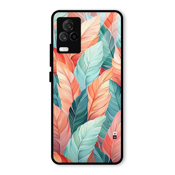 Amazing Colorful Leaves Glass Back Case for Vivo iQOO 7 Legend 5G