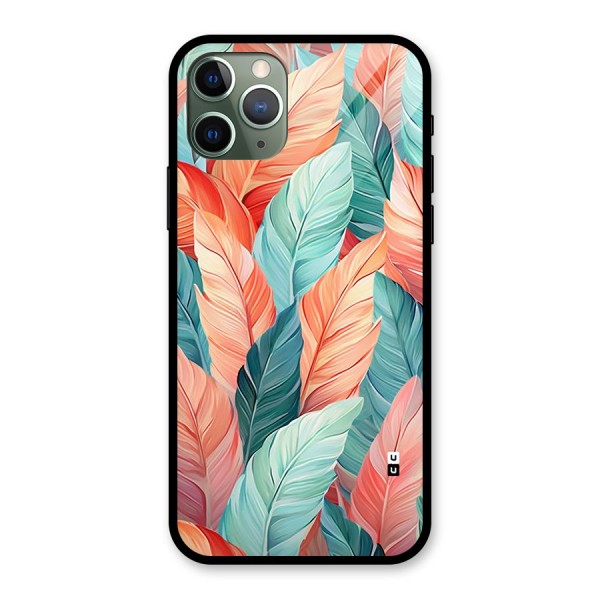 Amazing Colorful Leaves Glass Back Case for iPhone 11 Pro