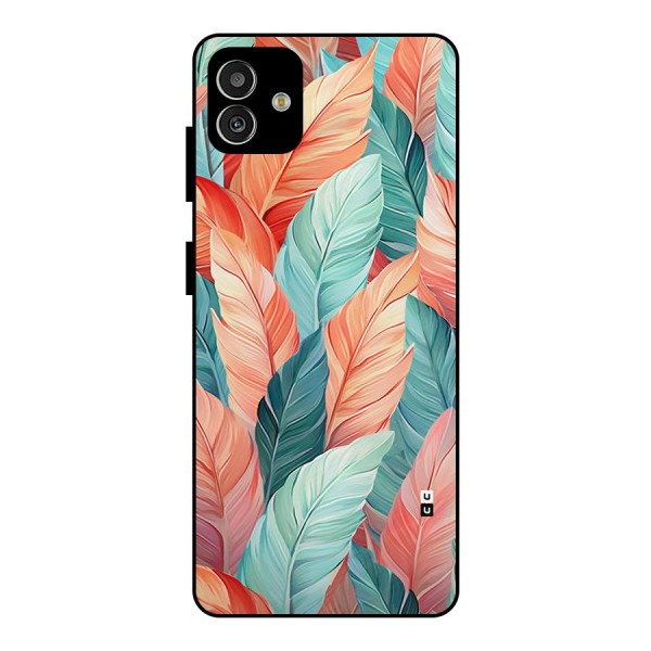 Amazing Colorful Leaves Metal Back Case for Galaxy M13 5G