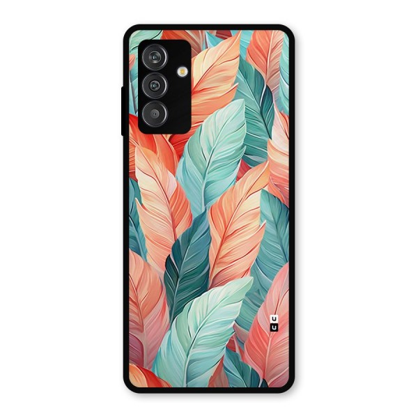 Amazing Colorful Leaves Metal Back Case for Galaxy M14 5G