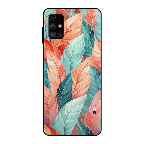 Amazing Colorful Leaves Metal Back Case for Galaxy M51