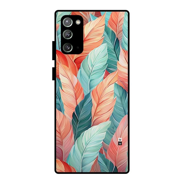 Amazing Colorful Leaves Metal Back Case for Galaxy Note 20
