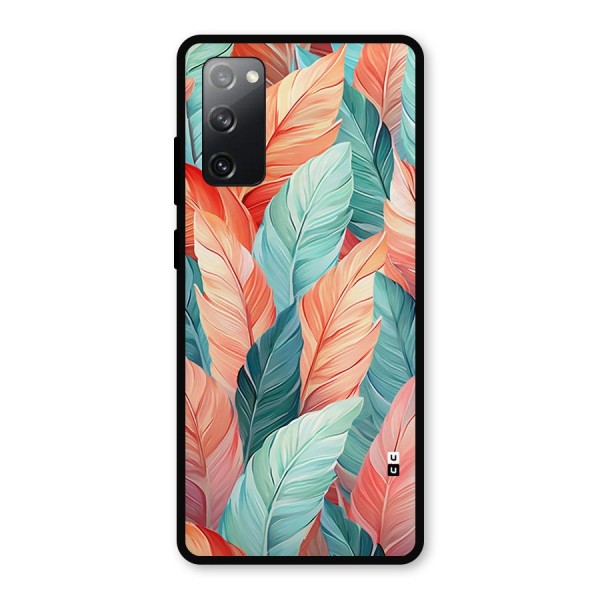 Amazing Colorful Leaves Metal Back Case for Galaxy S20 FE 5G