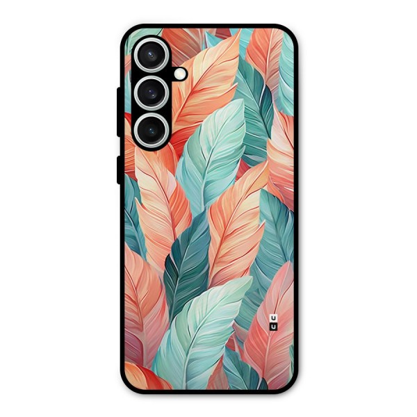 Amazing Colorful Leaves Metal Back Case for Galaxy S23 FE
