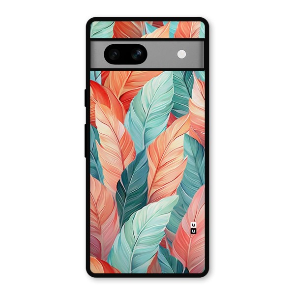 Amazing Colorful Leaves Metal Back Case for Google Pixel 7a
