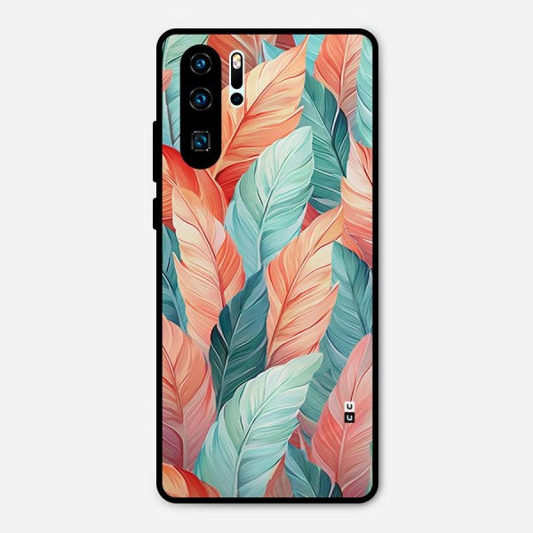 Amazing Colorful Leaves Metal Back Case for Huawei P30 Pro