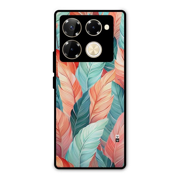 Amazing Colorful Leaves Metal Back Case for Infinix Note 40 Pro Plus