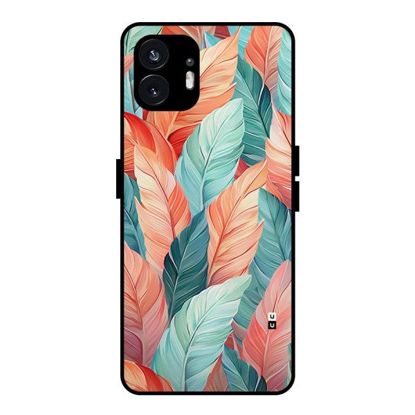 Amazing Colorful Leaves Metal Back Case for Nothing Phone 2