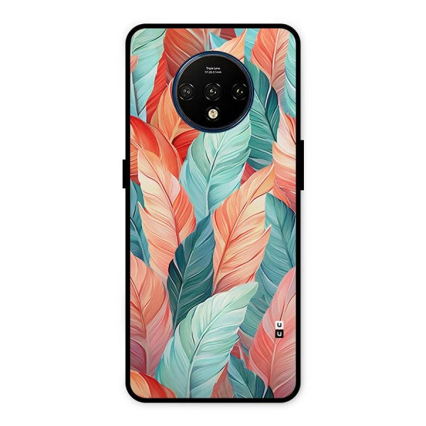 Amazing Colorful Leaves Metal Back Case for OnePlus 7T