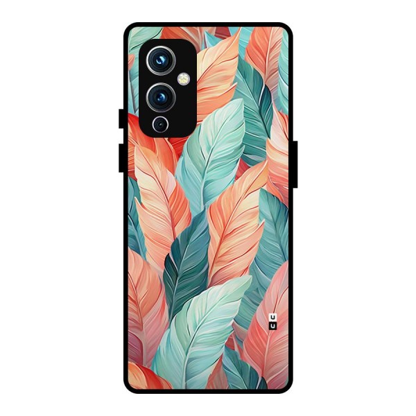 Amazing Colorful Leaves Metal Back Case for OnePlus 9