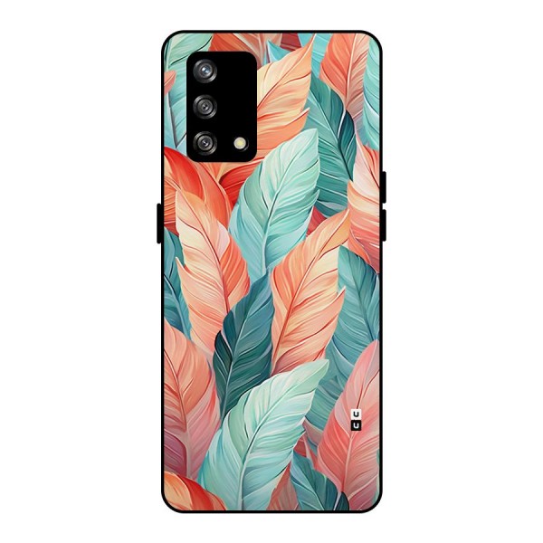 Amazing Colorful Leaves Metal Back Case for Oppo F19s