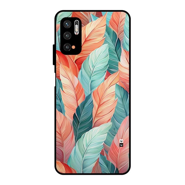 Amazing Colorful Leaves Metal Back Case for Poco M3 Pro 5G