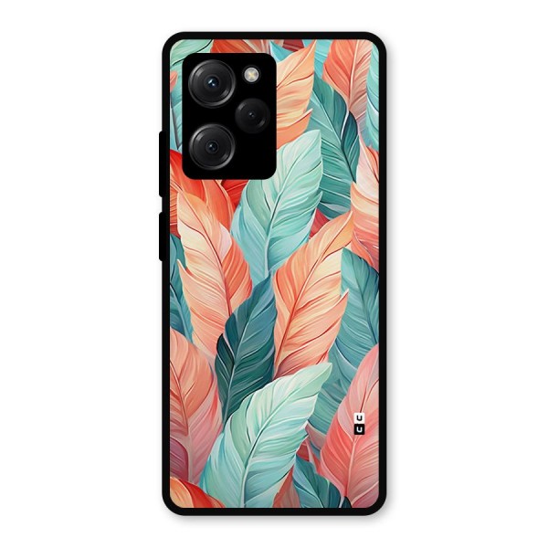 Amazing Colorful Leaves Metal Back Case for Poco X5 Pro