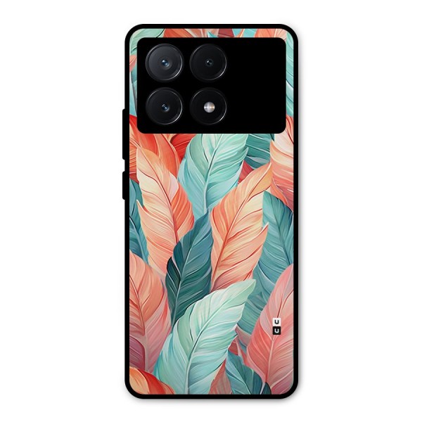 Amazing Colorful Leaves Metal Back Case for Poco X6 Pro