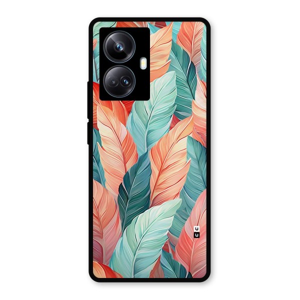 Amazing Colorful Leaves Metal Back Case for Realme 10 Pro Plus