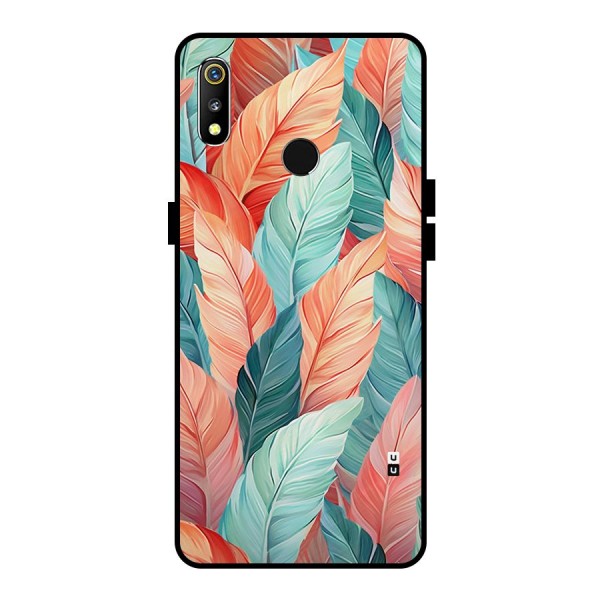 Amazing Colorful Leaves Metal Back Case for Realme 3