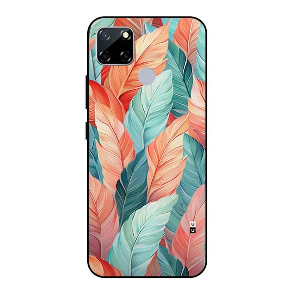 Amazing Colorful Leaves Metal Back Case for Realme Narzo 30A