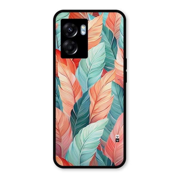 Amazing Colorful Leaves Metal Back Case for Realme Narzo 50 5G