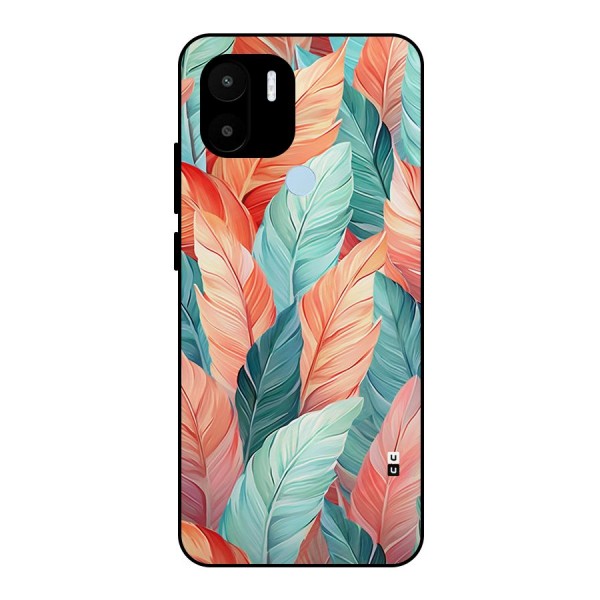 Amazing Colorful Leaves Metal Back Case for Redmi A1 Plus
