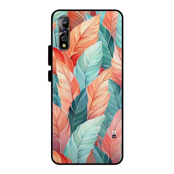 Amazing Colorful Leaves Metal Back Case for Vivo S1