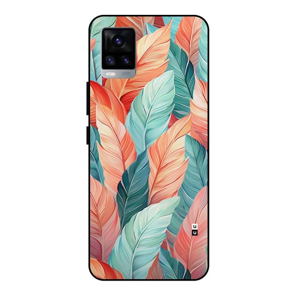 Amazing Colorful Leaves Metal Back Case for Vivo V20