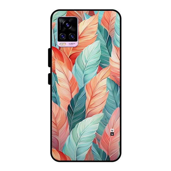 Amazing Colorful Leaves Metal Back Case for Vivo V20 Pro