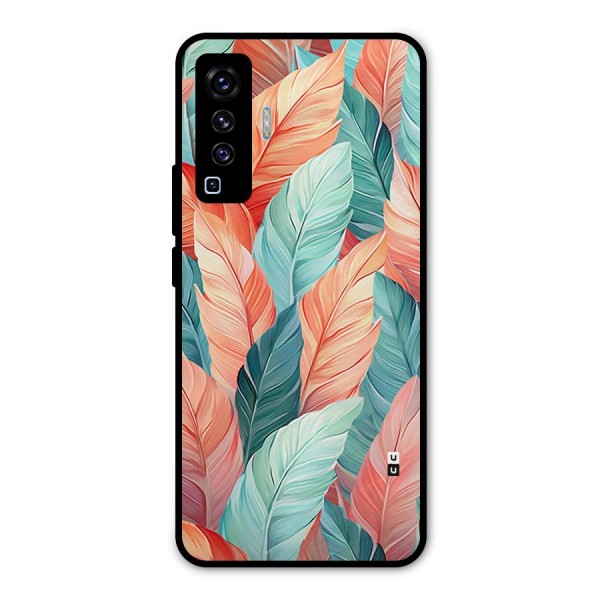 Amazing Colorful Leaves Metal Back Case for Vivo X50
