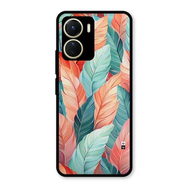 Amazing Colorful Leaves Metal Back Case for Vivo Y16