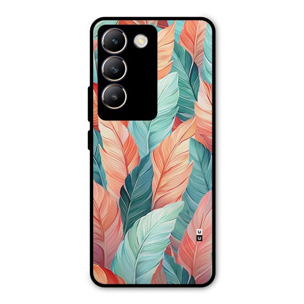 Amazing Colorful Leaves Metal Back Case for Vivo Y200e