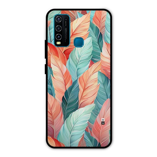 Amazing Colorful Leaves Metal Back Case for Vivo Y50