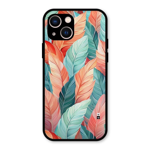 Amazing Colorful Leaves Metal Back Case for iPhone 13