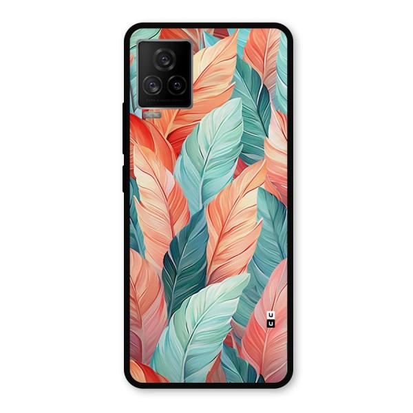Amazing Colorful Leaves Metal Back Case for iQOO 7 Legend 5G