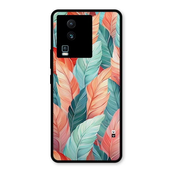 Amazing Colorful Leaves Metal Back Case for iQOO Neo 7 Pro