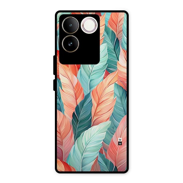 Amazing Colorful Leaves Metal Back Case for iQOO Z7 Pro