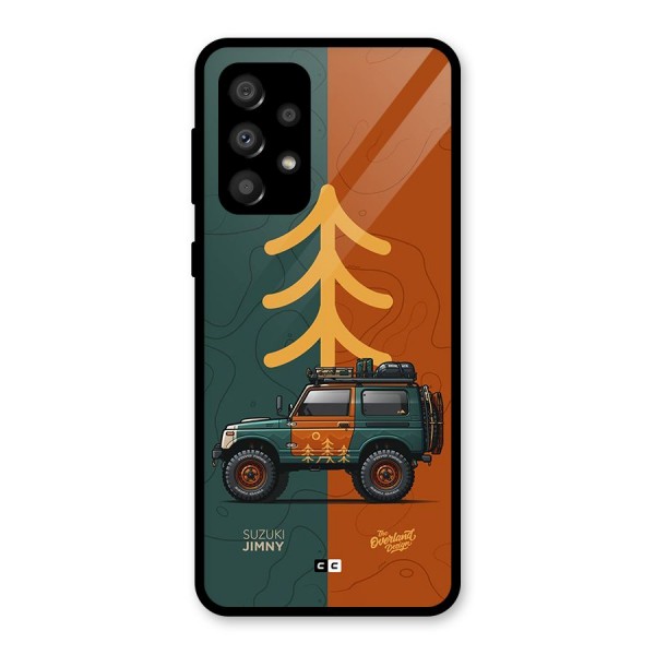 Amazing Defence Car Glass Back Case for Galaxy A32