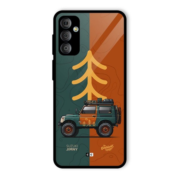 Amazing Defence Car Glass Back Case for Galaxy F23