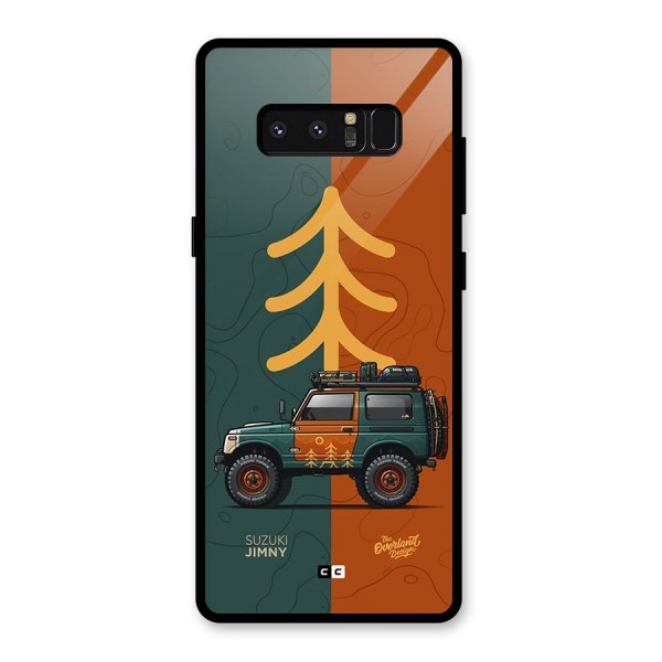 Amazing Defence Car Glass Back Case for Galaxy Note 8