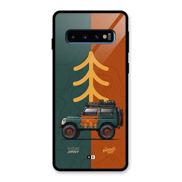 Amazing Defence Car Glass Back Case for Galaxy S10
