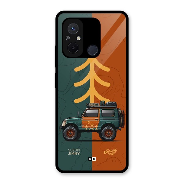 Amazing Defence Car Glass Back Case for Redmi 12C