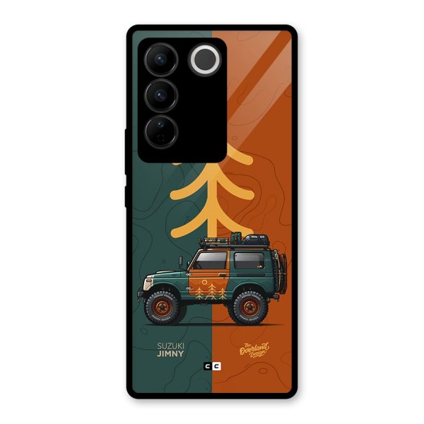 Amazing Defence Car Glass Back Case for Vivo V27